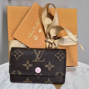 Authentic Louis Vuitton 6 Key Holder - Rose Ballerine